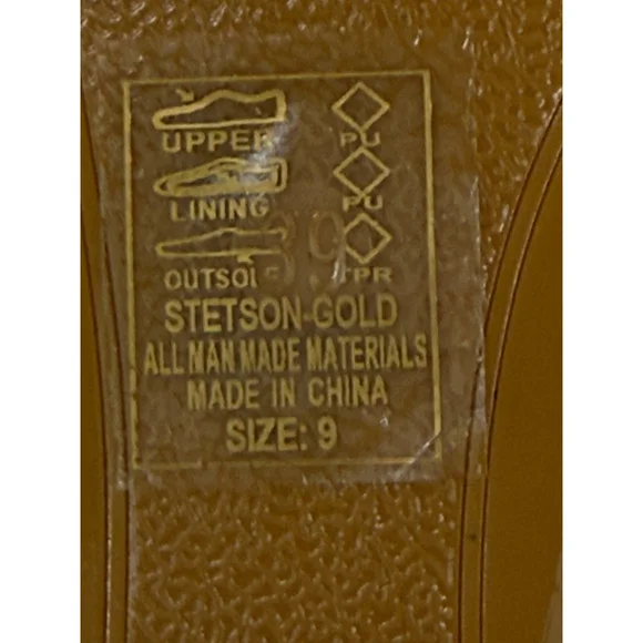 Azalea Wang Gold Stetson Slip On Sandals Size 9 new - Picture 3 of 9